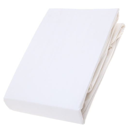 White Double Fitted Sheet – 72x78" | Percale Cotton