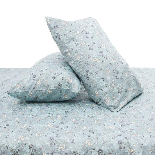 Aqua Haze Double Quilt Cover 90x96" – Rotary Printing Satin