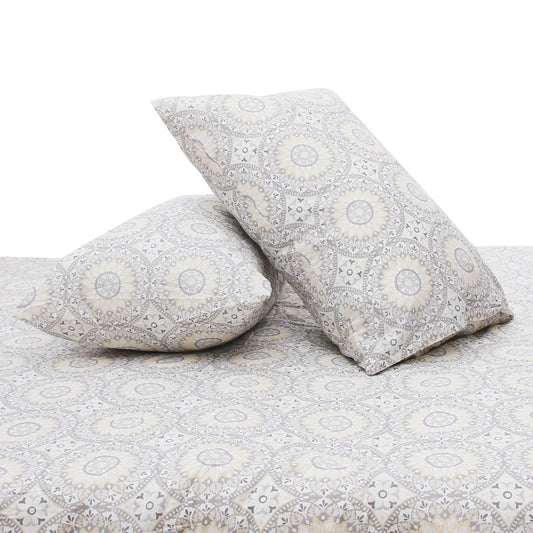 Grey Circles Double Quilt Cover 90x96" – Rotary Printing Percale