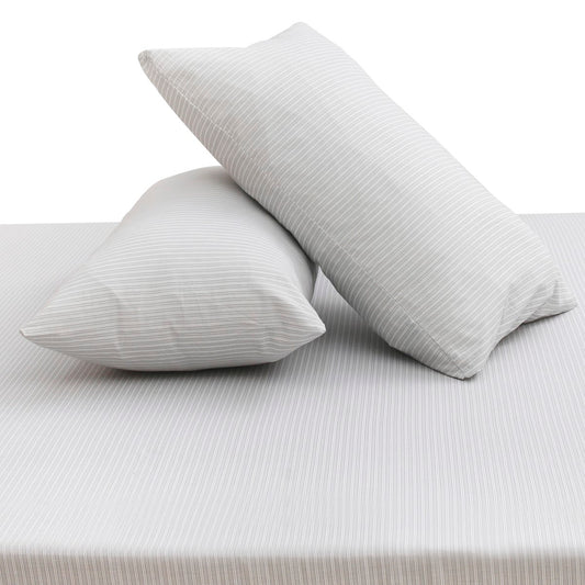 Lines Monochrome Double Bed Sheet 96x102" – Rotary Printing Percale