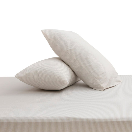Neutral Lines Double Bed Sheet 96x102" – Rotary Printing Percale