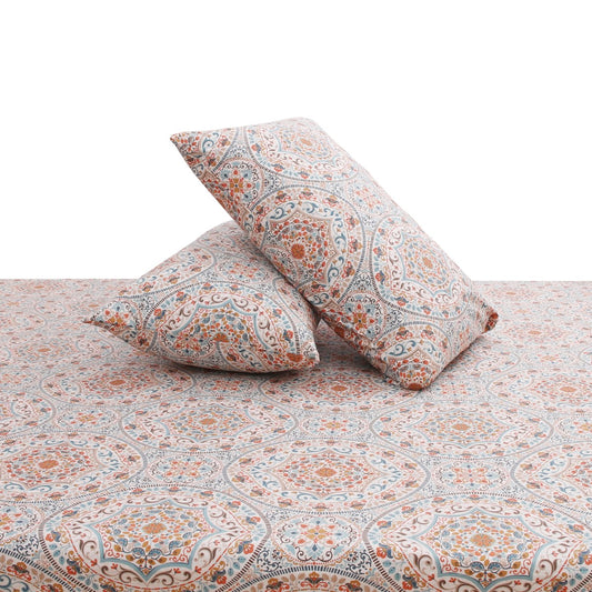 Multi Mandala Double Bed Sheet with Pillow Covers – 96x102 Inches