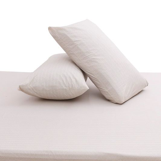 Neutral Lines Double Bed Sheet with Pillow Covers – 96x102 Inches