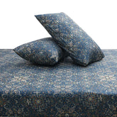Azure Blue Double Bed Sheet – 96 x 102 Inches | Elegant Patterned Design, Soft Finish & Premium Comfort - Habitt
