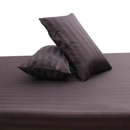 Grey Stripes Double Bed Sheet 96″ × 102″ – Modern Minimalist Pattern for a Clean, Stylish Bedroom