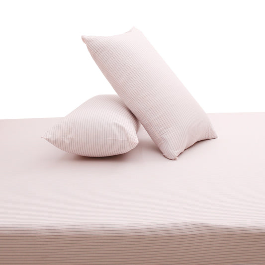 Pink Lines Double Bed Sheet 96″ × 102″ – Soft, Modern Linear Pattern in Fresh Pink Tones