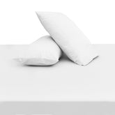 White Solid Dyed Double Bed Sheet – 96x102" - Habitt