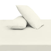 White Solid Dyed Double Bedding Set – 6 Pieces - Habitt