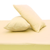 Cream Dyed Double Bed Sheet 96x102" – Soft Elegant Solid Bedding - Habitt