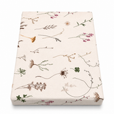 Botanical Floral Double Bed Sheet 96 × 102 Inch Cotton | Beige Wildflower & Leaf Print Bed Sheet for Double Bed | Soft Cotton Bedsheet