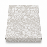 White Floral Double Bed Sheet 96 × 102 Inch Cotton | White Flower & Leaf Print Bed Sheet for Double Bed | Soft Cotton Bedsheet
