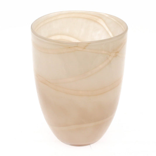 Marble Texture Color Glass Vase – Elegant Swirl Design M