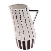 Ceramic Jug Vase L Black & White 5.34X5.34X9.5Inch CH-040 - Habitt