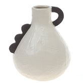 Ceramic Vase L Beige & Black 7.34 X 7.34 X 9 Inch TYX-046 - Habitt