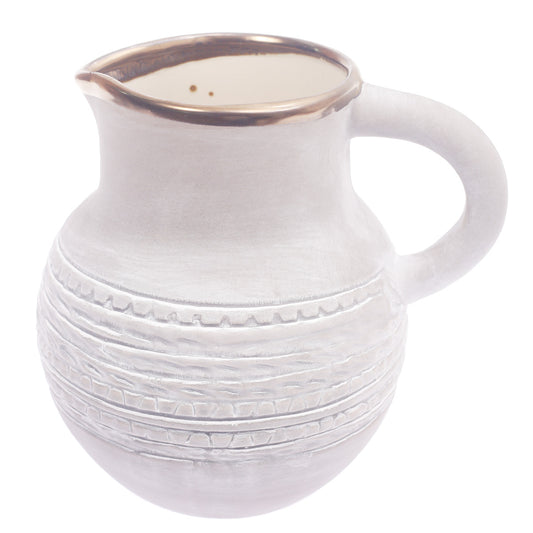 Ceramic Vase Jug Shape Grey 8 X 8 X 9 Inch TYX-055