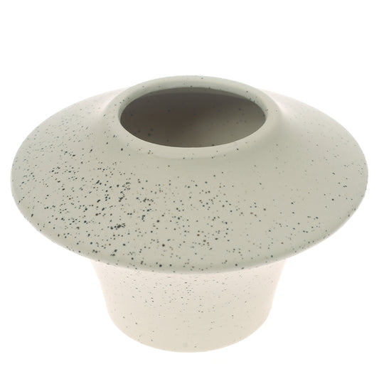 Ceramic Vase White 9.5 X 9.5 X 6.5 Inch L490 / TYX-06