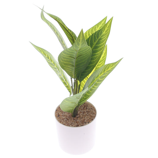 Table Plant D # 2 Green – White Pot – 830933