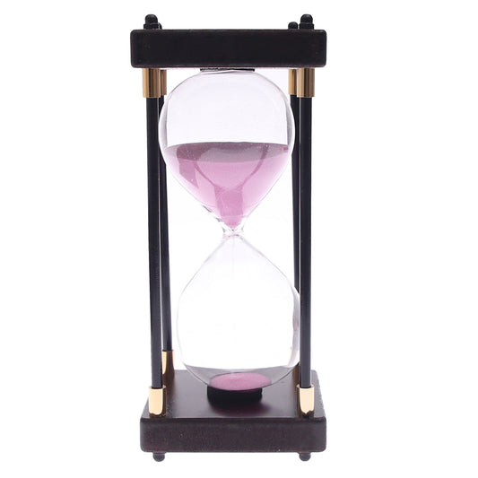 Hourglass Purple – Classic Wooden Frame Sand Timer with Purple Sand