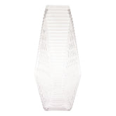 Textured Clear Glass Decorative Vase