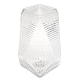 Small Transparent Diamond-Shape Glass Vase | Clear Mini Geometric Décor - Habitt
