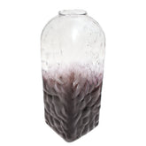 Black &Transparent Glass Vase L | Modern Gradient Décor Pakistan | Stylish Tall Vase - Habitt