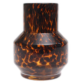 Brown Dotted Glass Vase | Modern Home Décor Pakistan | Stylish Textured Accent - Habitt
