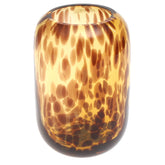 Brown Dotted Glass Vase | Tortoise Pattern Décor Pakistan | Modern Home Accent - Habitt