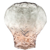 Color Glass Vase Grey & Peach | Luxury Home Décor Pakistan | Textured Decorative Vase
