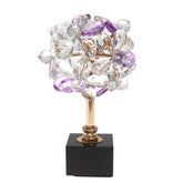 Crystal Flower Console Piece | Luxury Crystal Décor Pakistan | Elegant Table Showpiece 7201-S - Habitt
