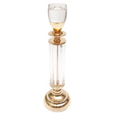 Dinner Candle Holder Crystal & Gold L | Luxury Table Décor Pakistan | Elegant Dining Accent - Habitt