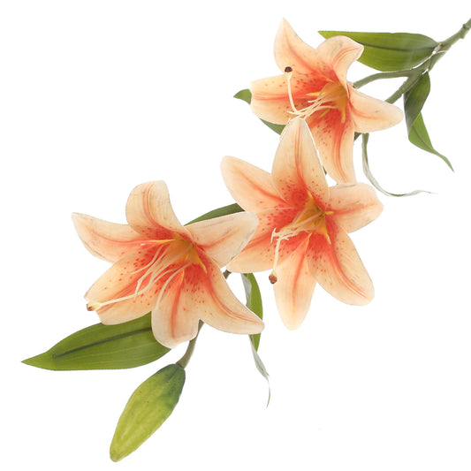Orange Lily Flower Stick – Artificial Floral Stem