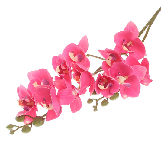 Mini Orchid Flower Stick – Dark Pink (Artificial Stem)