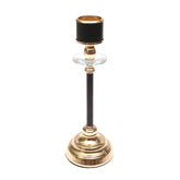 Black & Gold Pillar Candle Holder – Medium - Habitt