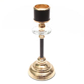 Black Gold Pillar Candle Holder – Small - Habitt