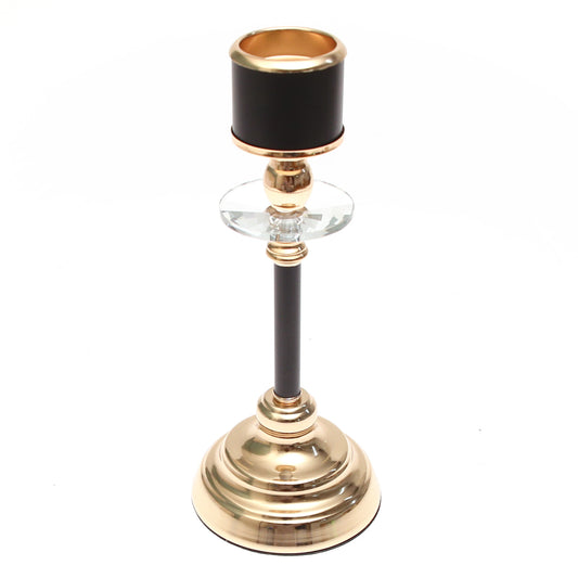 Black Gold Pillar Candle Holder – Small