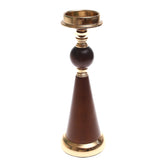 Brown Wood Pillar Candle Holder - Habitt
