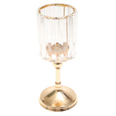 Crystal Gold Pillar Candle Holder - Habitt