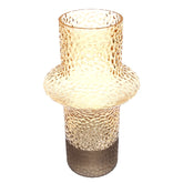 Tiger Color Glass Vase — Textured Amber Decorative Vase for Modern Interiors - Habitt