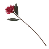 Artificial Yulan Magnolia Flower Stick – Dark Pink – Decorative Floral Stem - Habitt