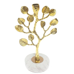 Large Gold Tree Console Decorative Piece with Marble Base – 11 Inch Luxury Accent