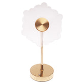 Console Piece Small Gold Decorative Accent Lamp – Floral Modern Table Décor, 14 Inch Height - Habitt
