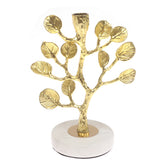 Small Gold Tree Console Decorative Piece with Marble Base – 9 Inch Elegant Accent - Habitt
