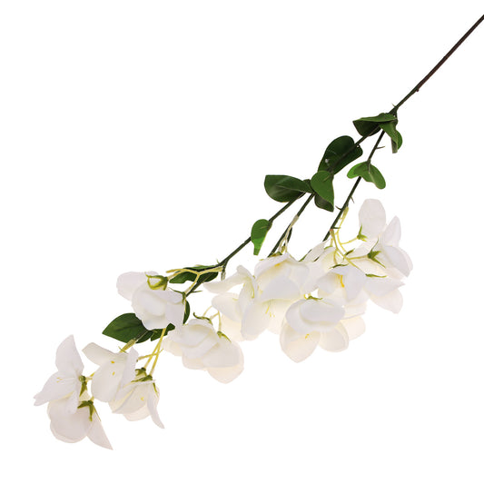 Artificial White Blossom Flower Stem – Elegant Long Stem Floral for Home & Event Décor - Habitt