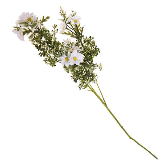 Artificial White Gypsophila (Baby's Breath) Flower Stem – Delicate Faux Floral Spray for Arrangements & Décor - Habitt