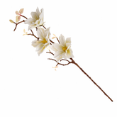 Artificial White Magnolia Flower Stem – Elegant Faux Magnolia for Floral Arrangements & Décor - Habitt