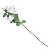 Artificial White Medium Rose Flower Stem – Elegant Faux Rose for Floral Arrangements &Décor - Habitt