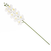 Artificial White Orchid Flower Stem – Elegant Faux Orchid for Floral Arrangements & Décor - Habitt