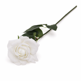 Artificial White Rose Flower Stem – Elegant Faux Rose for Floral Arrangements Décor - Habitt