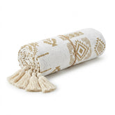 Throw Beige Patch 36x72 Inch Tribal Whites