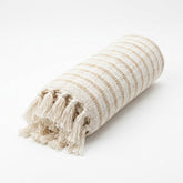Throw Linear Neutral 36x72 Inch Tribal Whites